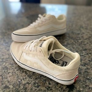 Beige checkered vans